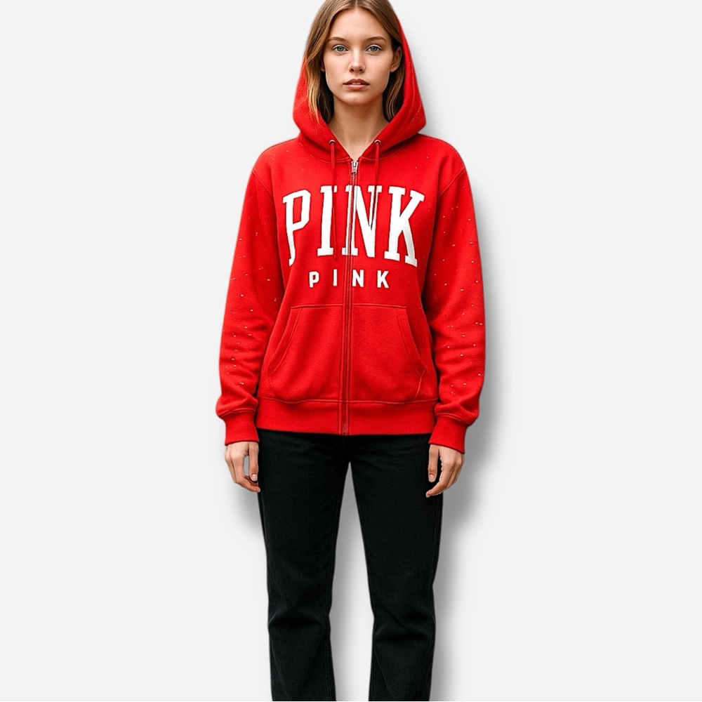 🌸New🌸 Pink Victoria’s Secret hoodie Jacket M NWT